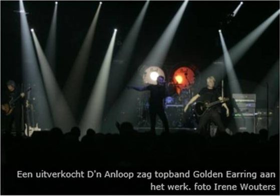 Golden Earring show photo Hogeloon March 01, 2008 as published in Eindhovens Dagblad March 03, 2008